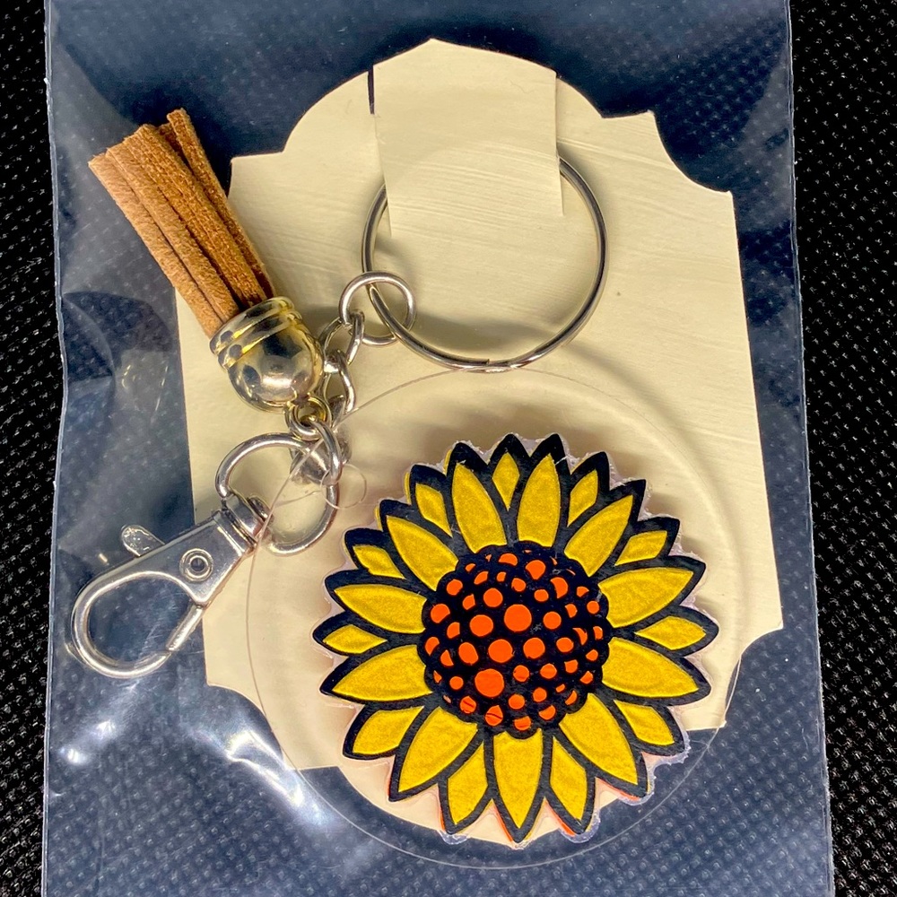 Sunflower keychain